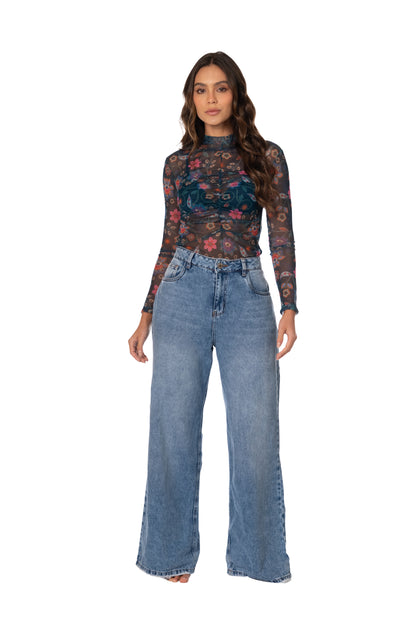 Jade Mesh Long Shirt