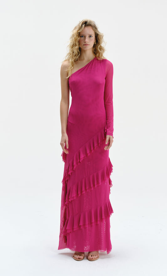 Long Dress Glowvine Magenta - Beluga Mare