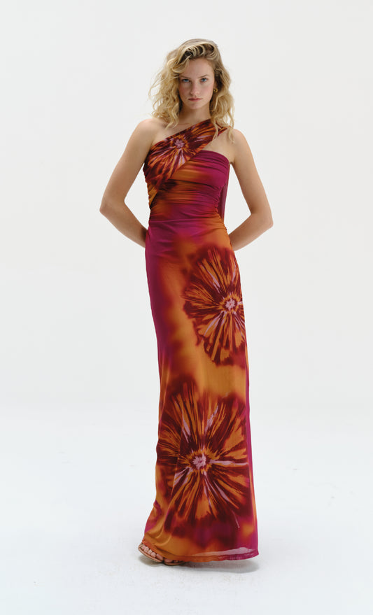 Long Dress Mai - Tai Wine Magenta - Beluga Mare