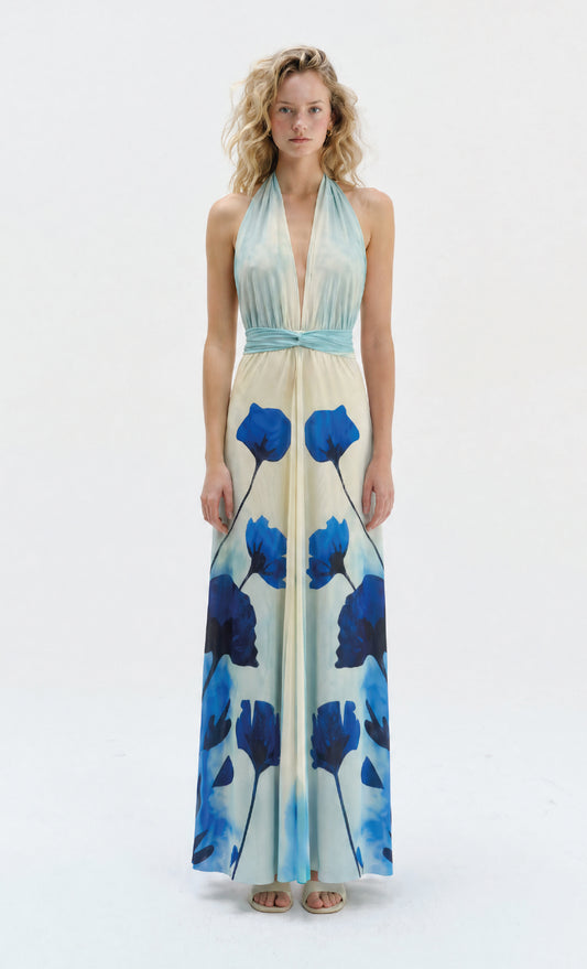 Long Dress Micelia Blue - Beluga Mare