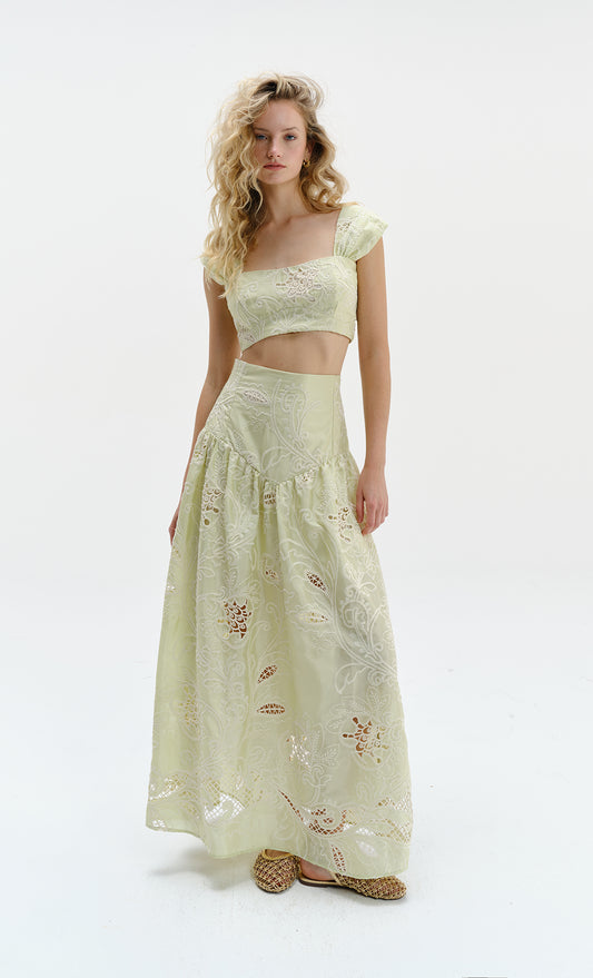 Long Skirt Ambrosia Green - Beluga Mare