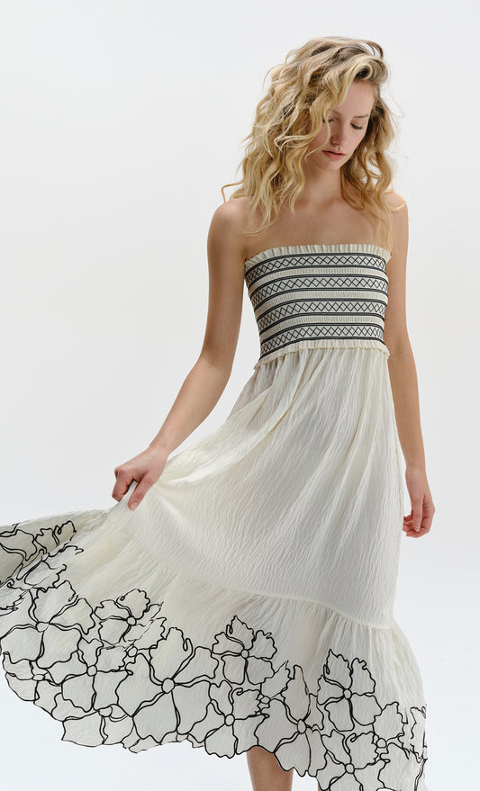 Midi Skirt Parmarola Ivory - Beluga Mare