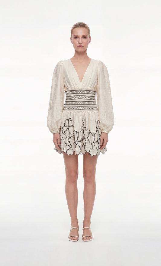 Short Dress Isola Ivory - Beluga Mare